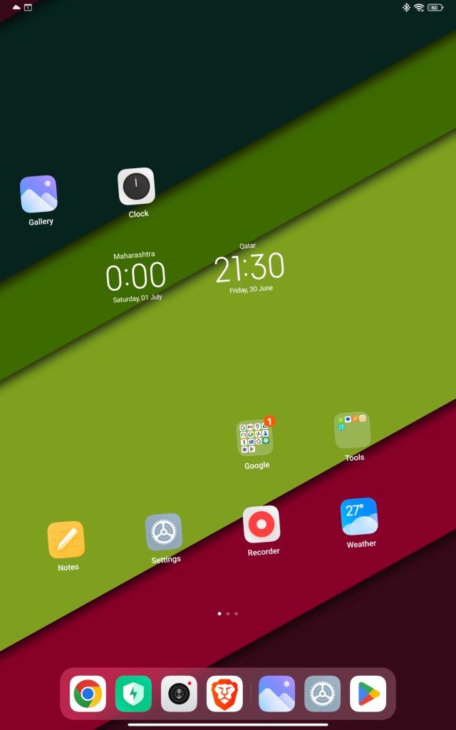 Pad 6 screenshot of tumble animation stuck on home screen